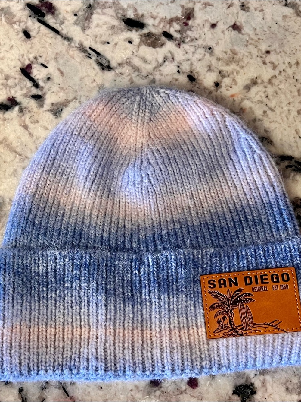 Pink & Blue Knit Beanie